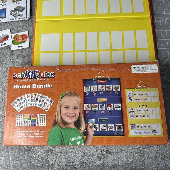 SchKIDules Home Bundle Visual Schedule Kids Magnetic Routine Board ADHD Autism - Picture 1 of 9